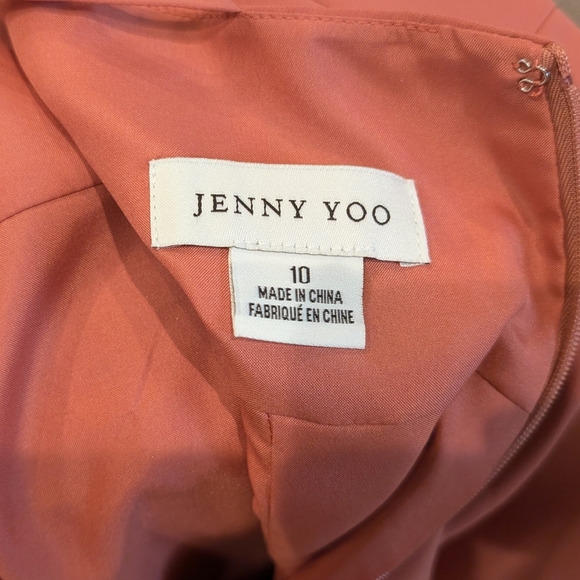 NWT Jenny Yoo Size 10, Kayla Long Floor Length Dress in Dusty Rose Luxe Chiffon - Picture 7 of 8